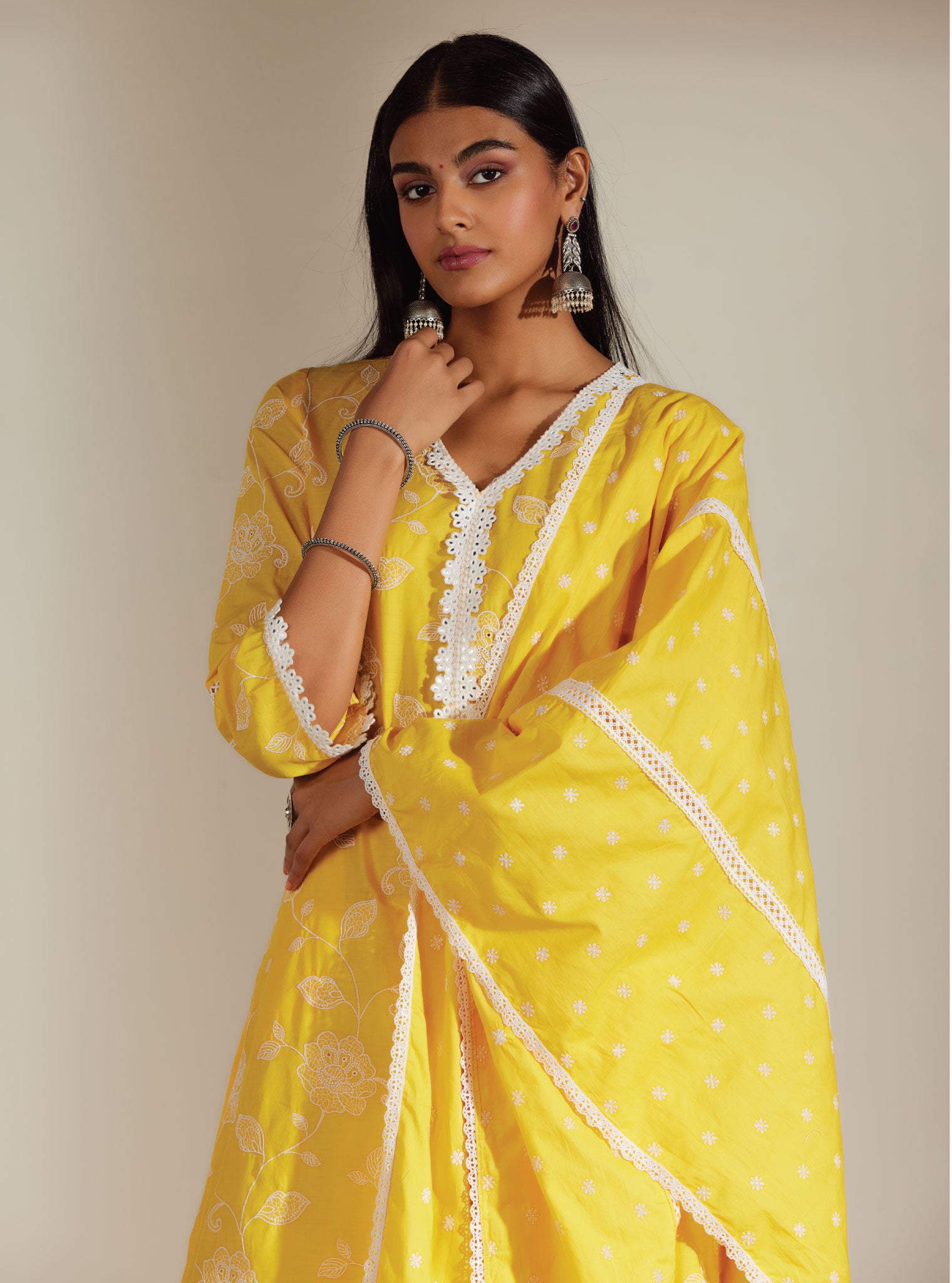 Ezra Cotton Mango Kurta Set