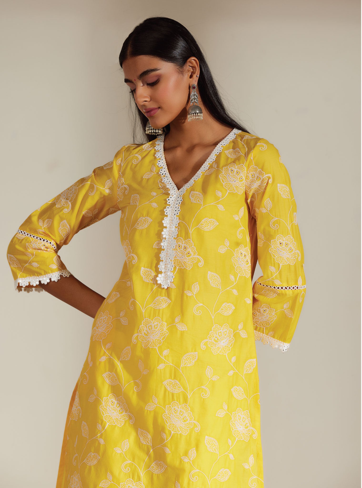 Ezra Cotton Mango Kurta Set