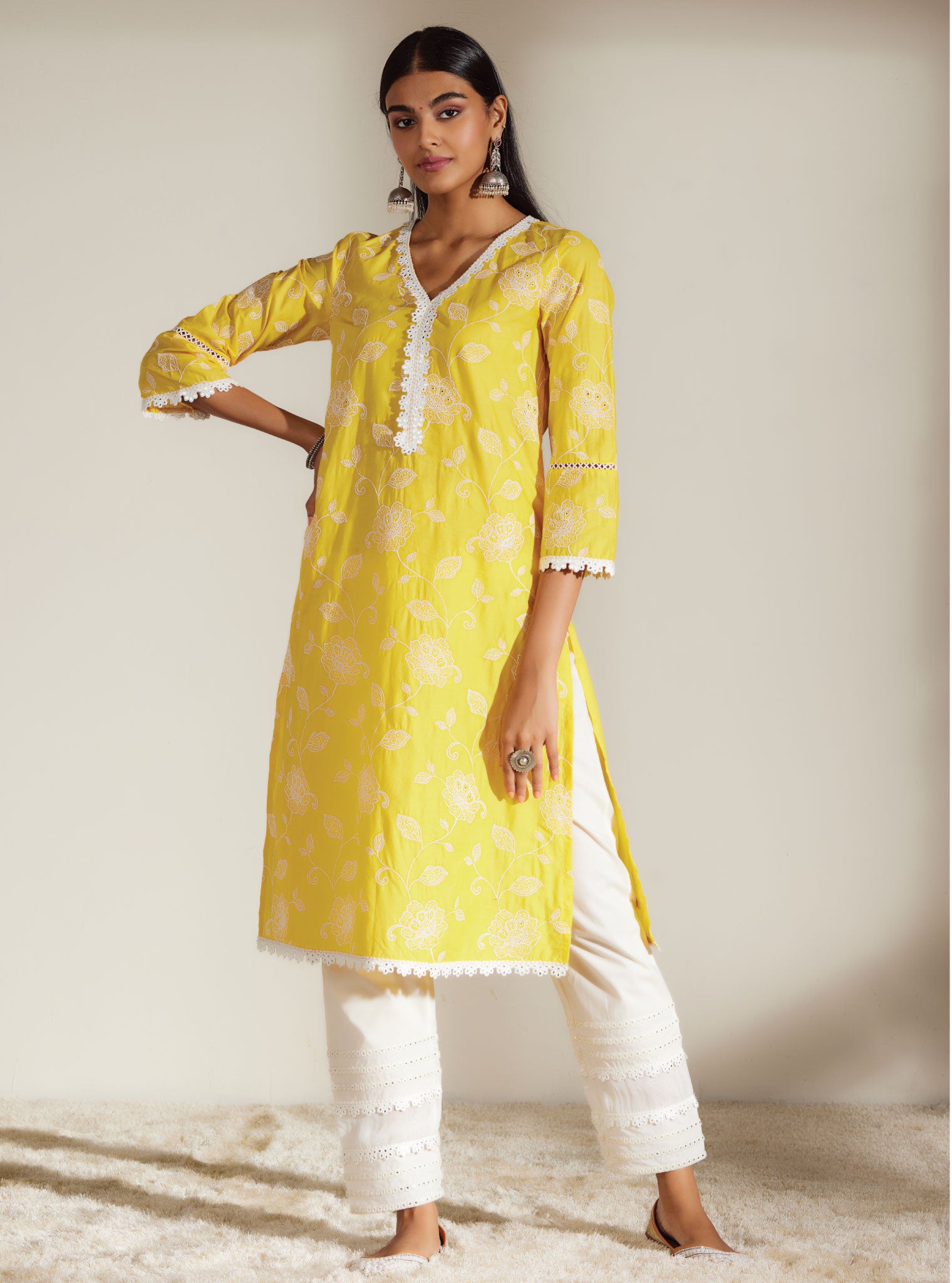 Ezra Cotton Mango Kurta Set