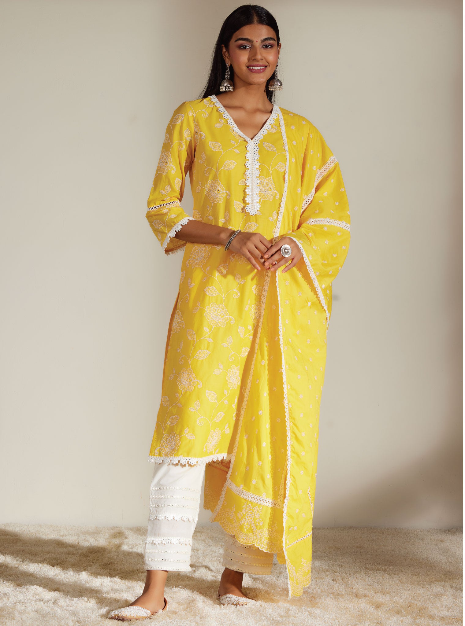Ezra Cotton Mango Kurta Set