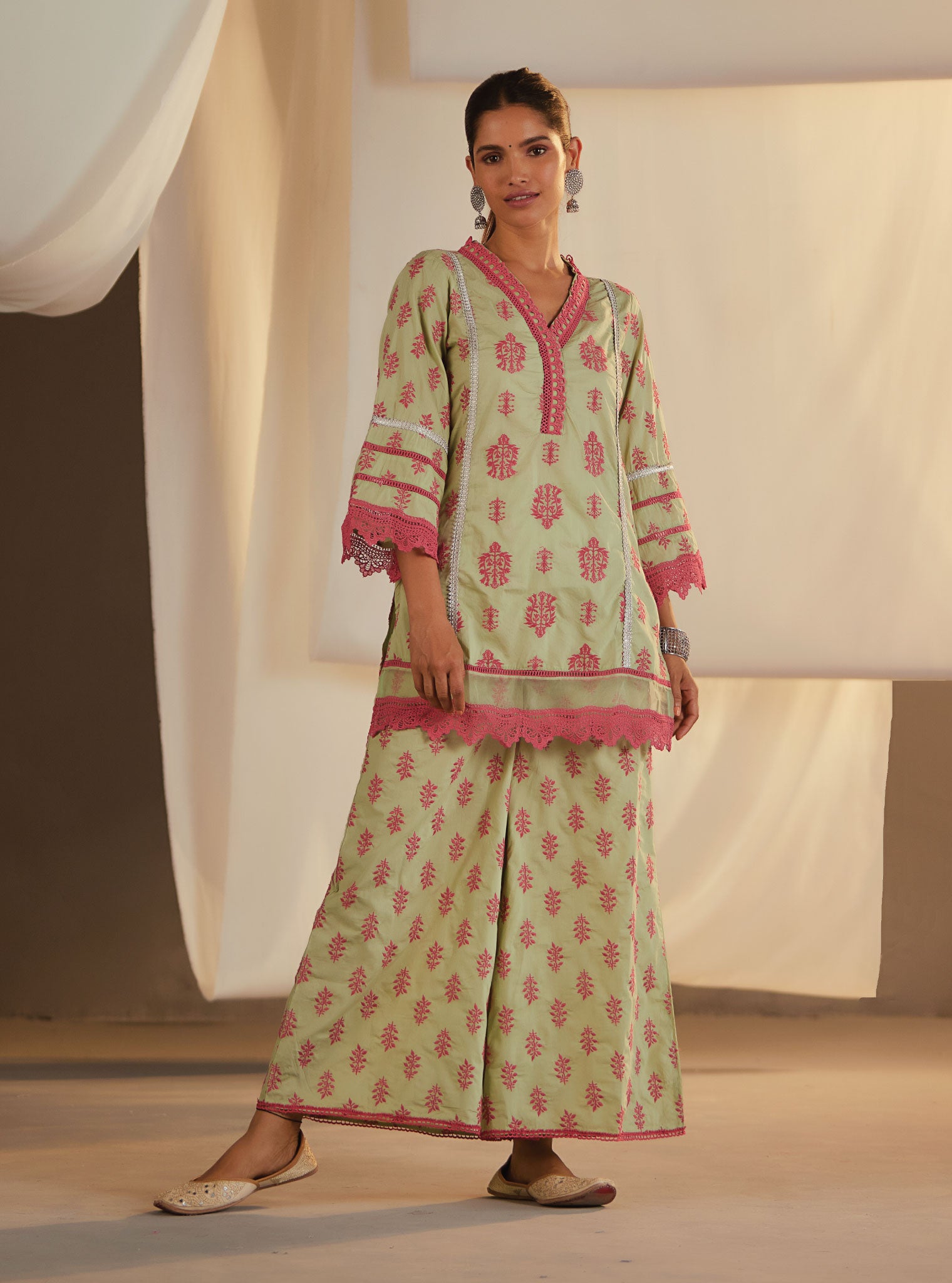 Felicia Cotton Kurta with Palazzo Set