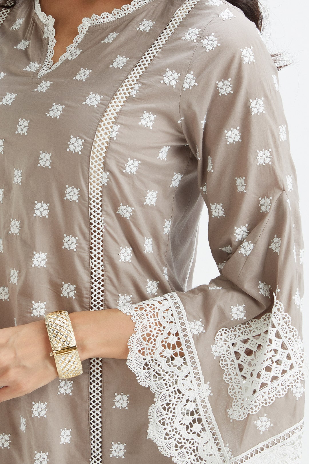 Finch Cotton Grey Kurta Set