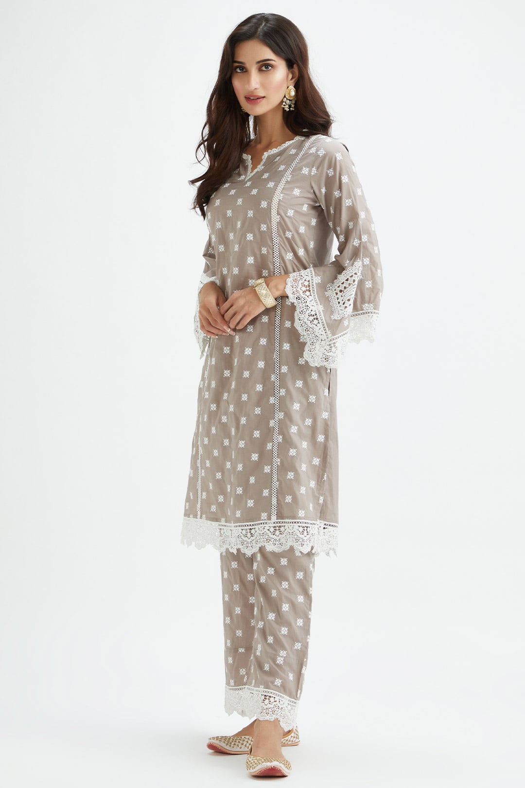Finch Cotton Grey Kurta Set