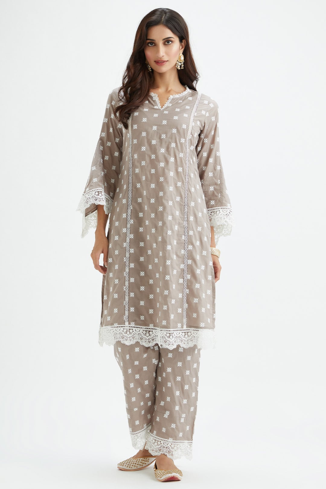 Finch Cotton Grey Kurta Set
