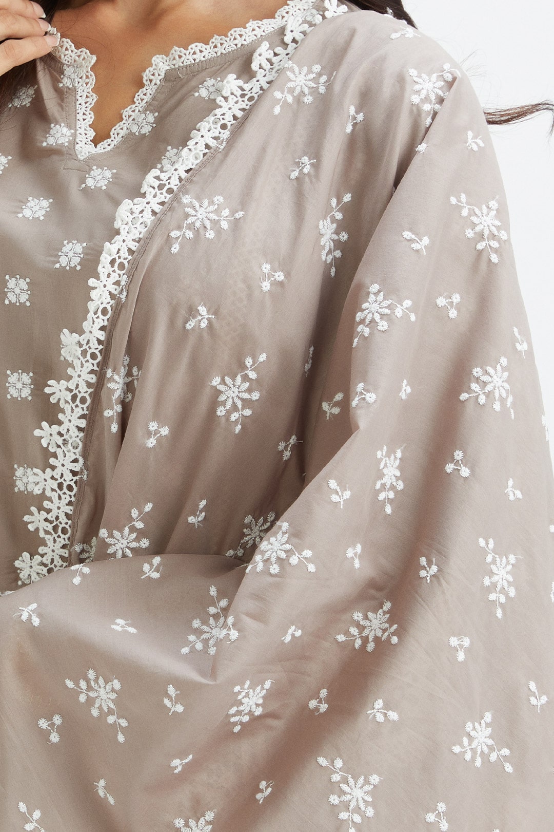 Finch Cotton Grey Kurta Set