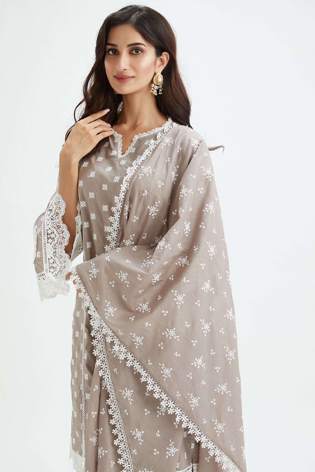 Finch Cotton Grey Kurta Set