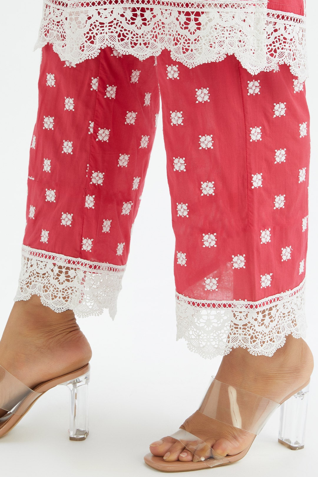 Finch Cotton Red Kurta Set