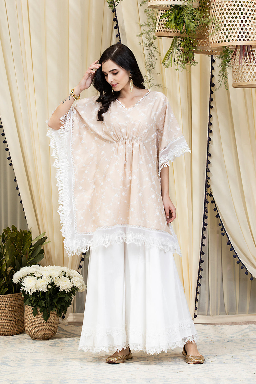 Fiore Cotton Kurta with Sharara Set