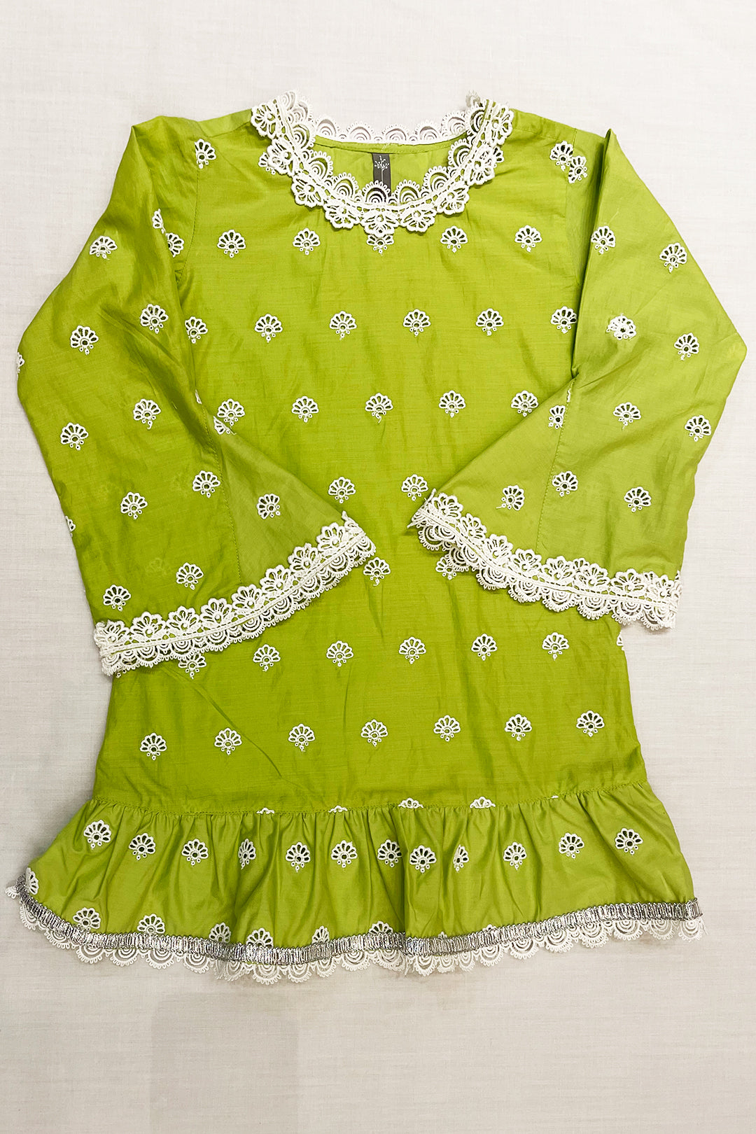 Dione Cotton Light Green Garara Set