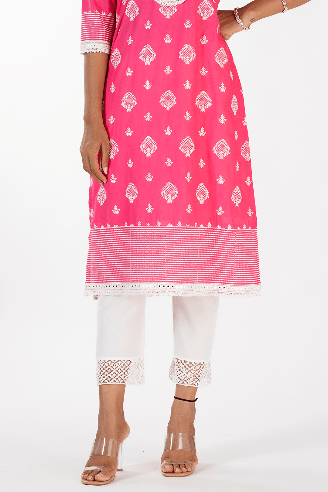 Gene Cotton Fuchsia Kurta Set