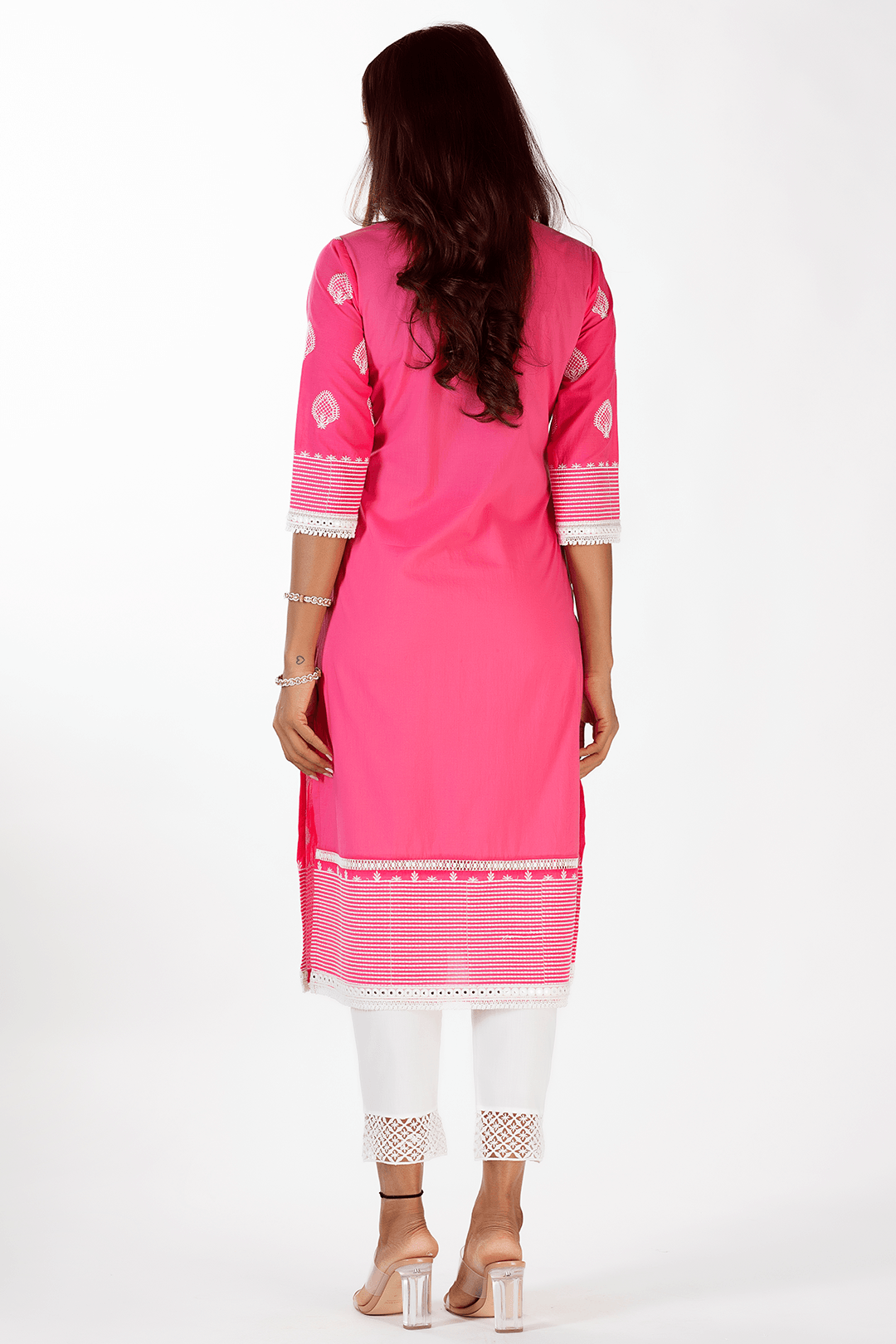Gene Cotton Fuchsia Kurta Set