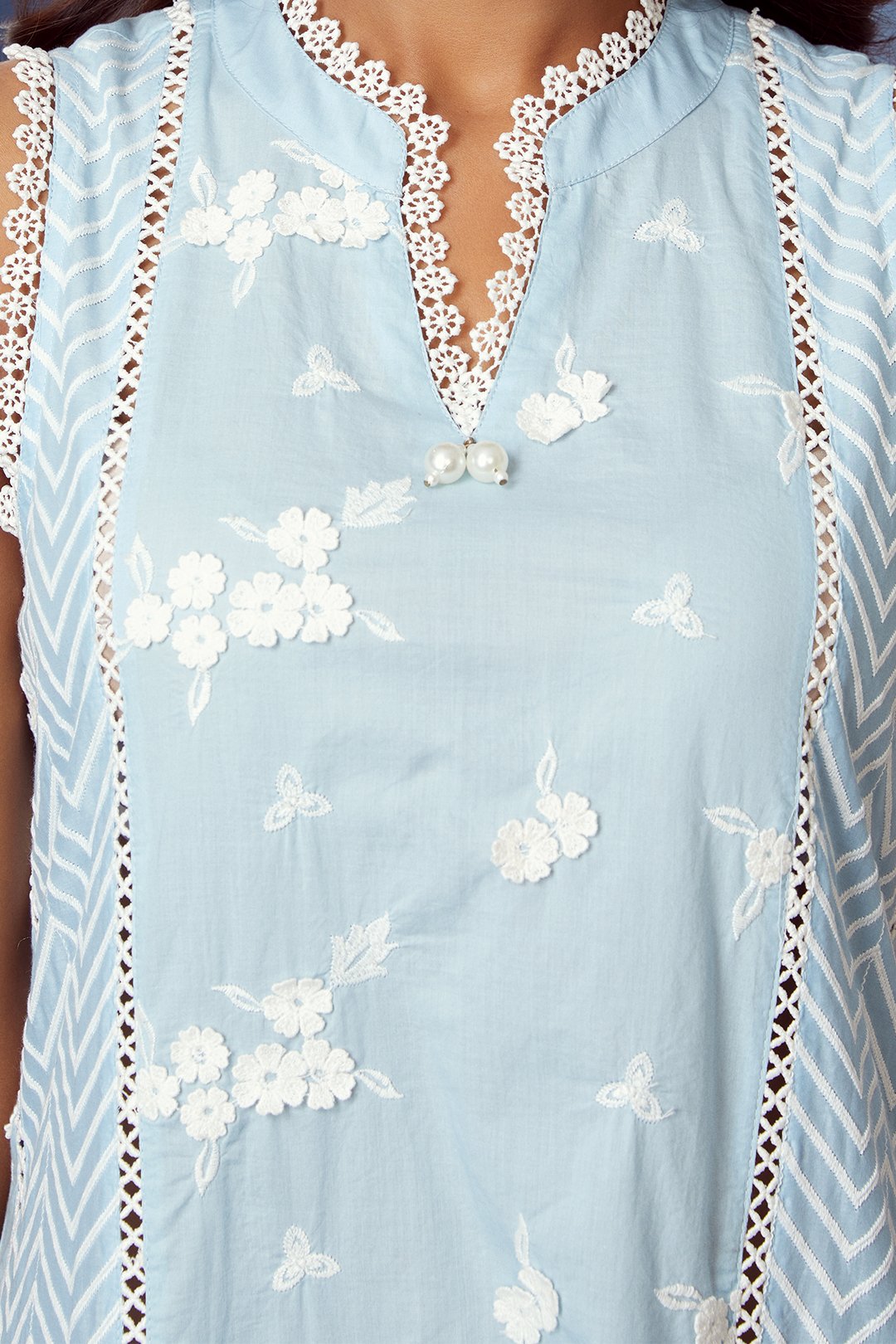 Glory Cotton Light Blue Kurta Set