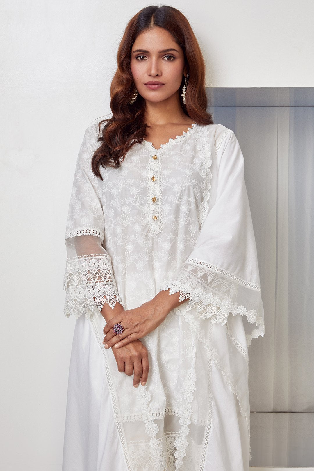 Ivy Cotton White Kurta Set