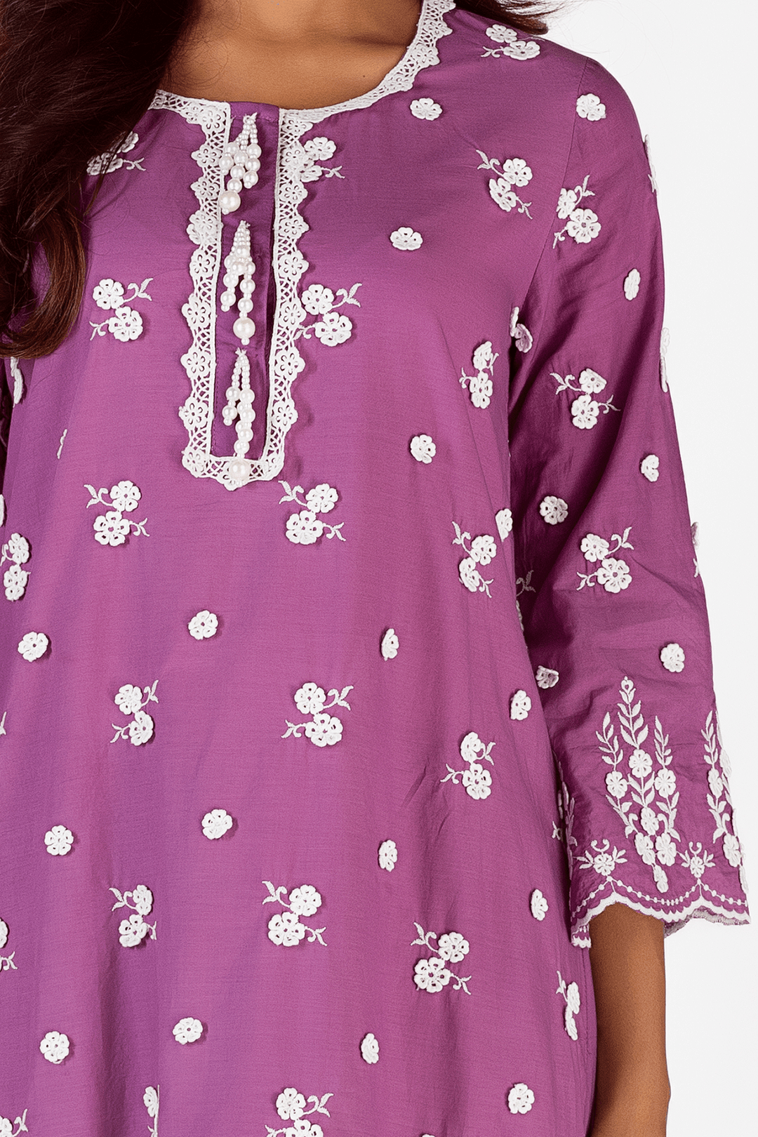 Jade Cotton Purple Kurta Set