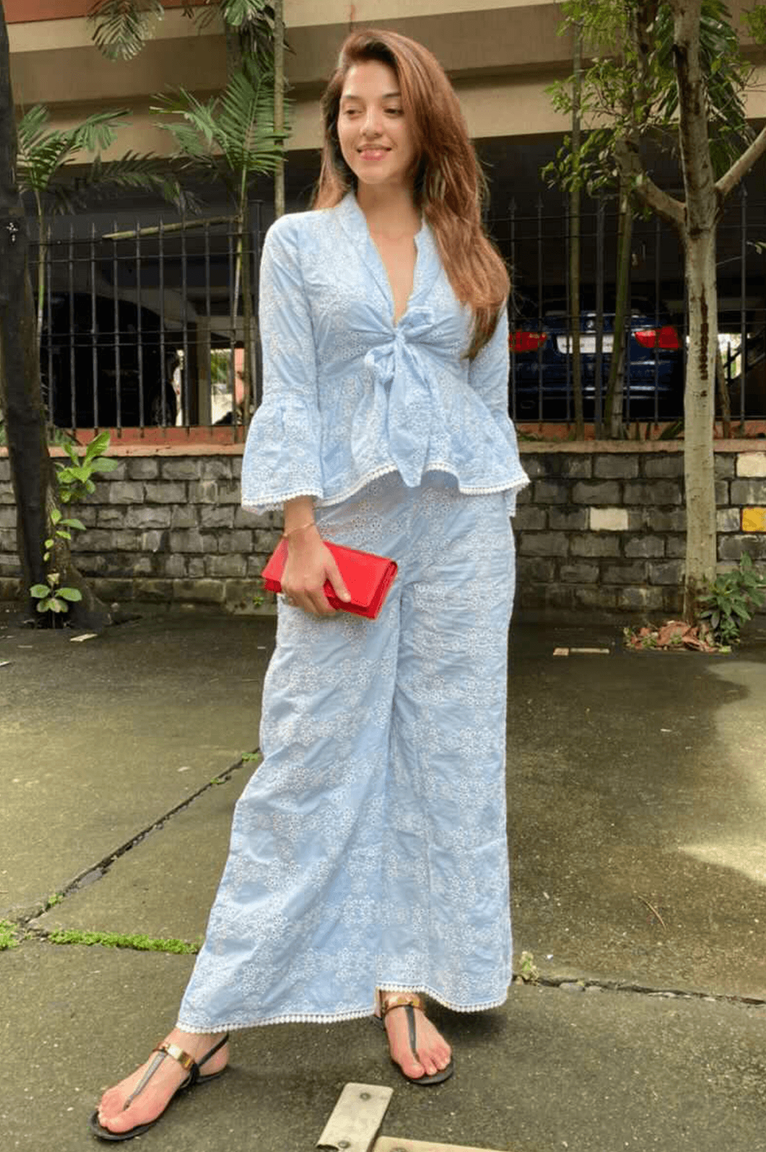 Lea Cotton Light Blue Top Set