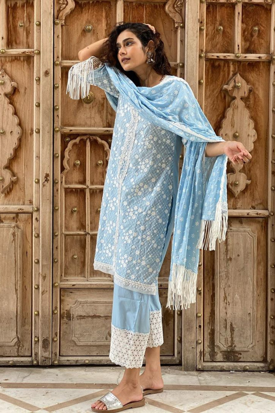 Lina Cotton Kurta with Palazzo Set