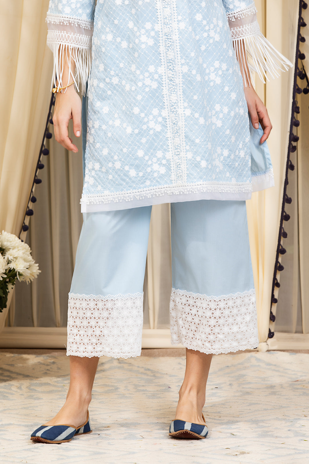 Lina Cotton Kurta with Palazzo Set