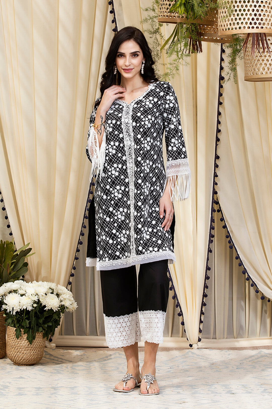 Lina Cotton Kurta with Palazzo Set