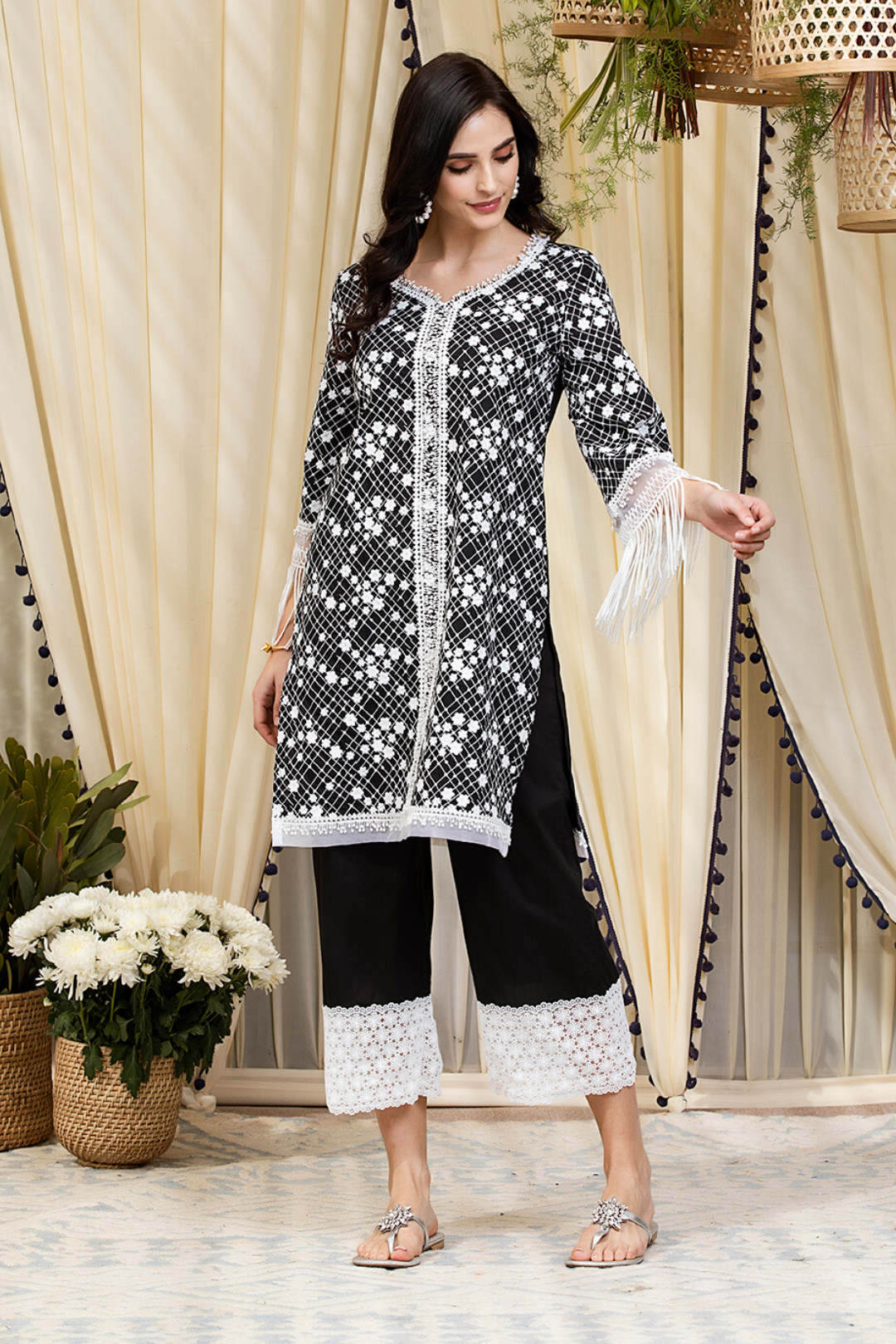 Lina Cotton Kurta with Palazzo Set