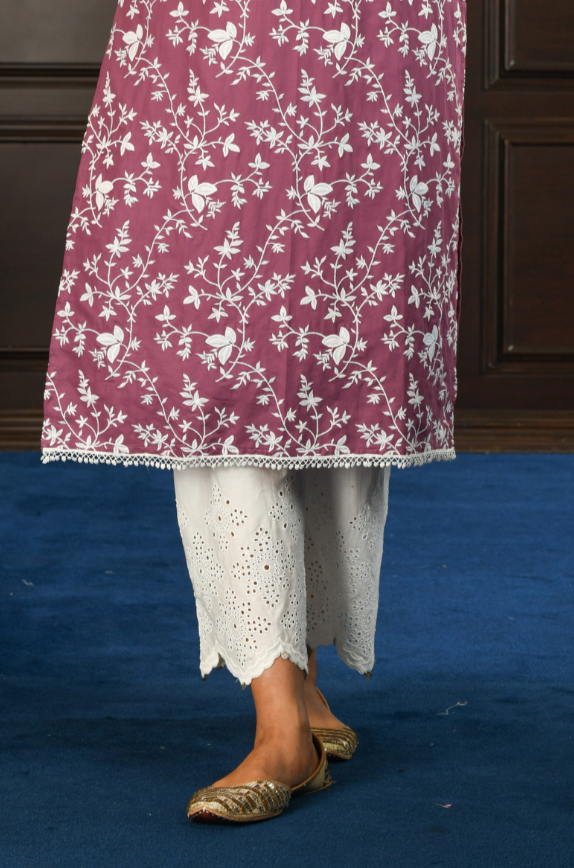 Mulmul Supima Cotton Salone Light Blue Palazzo main image 1