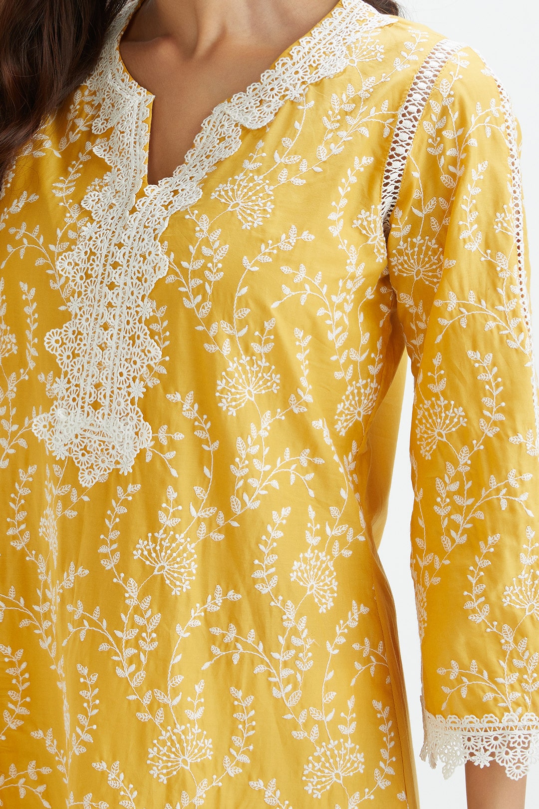 Merlin Cotton Yellow Kurta Set