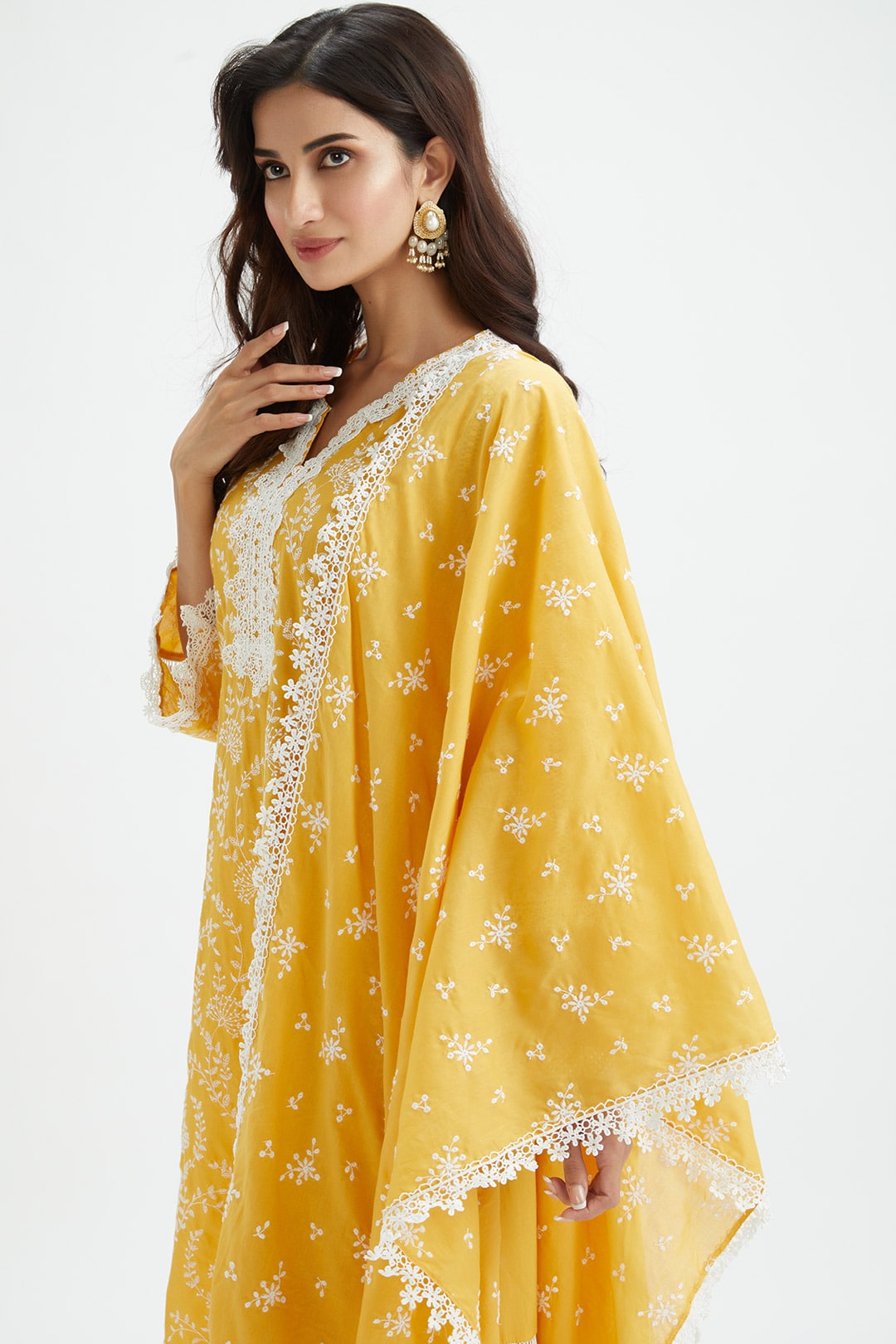 Merlin Cotton Yellow Kurta Set