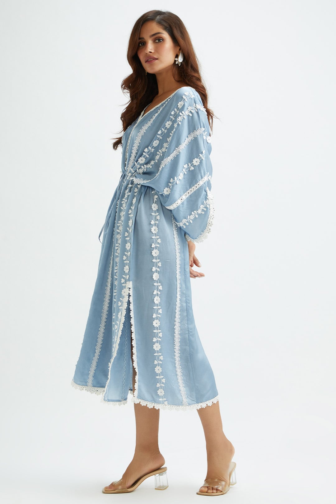 Montana Cupro Silk Blue Kaftan