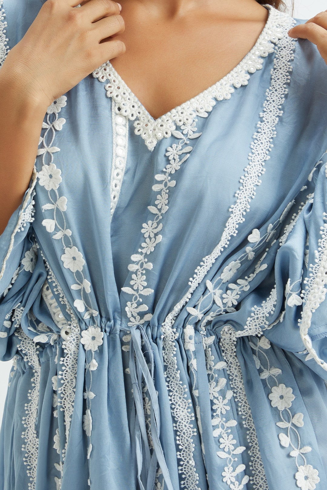 Montana Cupro Silk Blue Kaftan