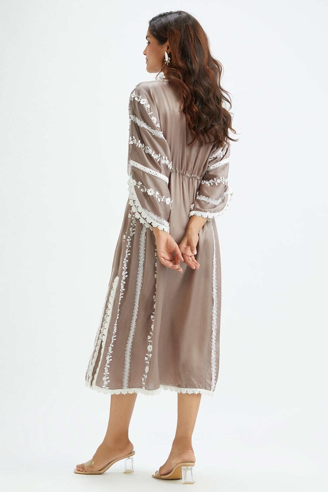 Montana Cupro Silk Grey Kaftan