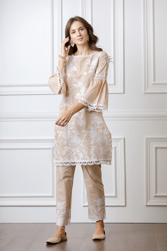 Cecilia Beige Kurta Set