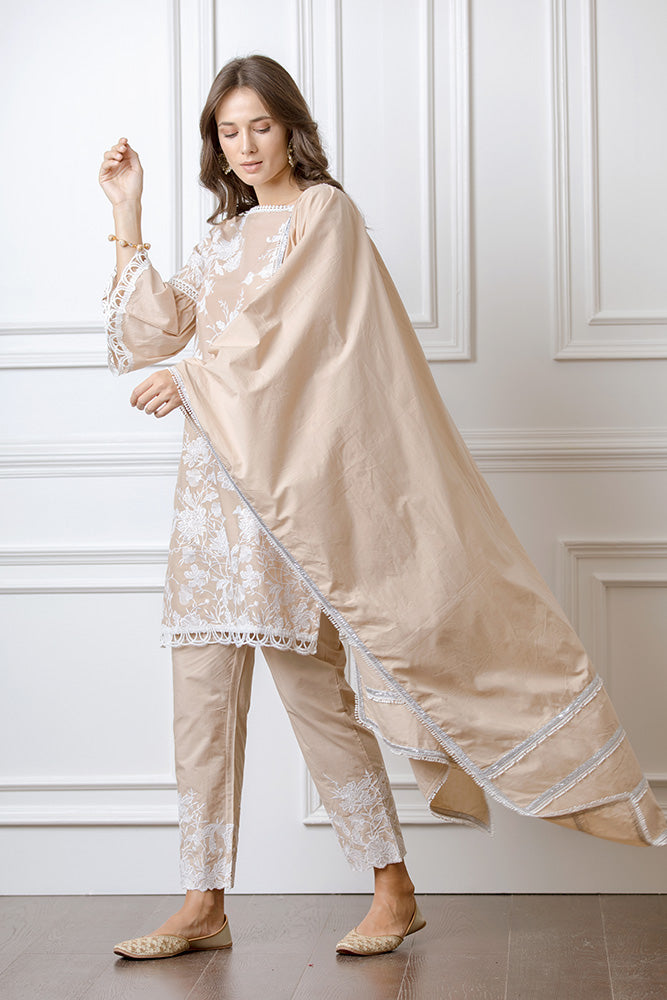 Cecilia Beige Kurta Set