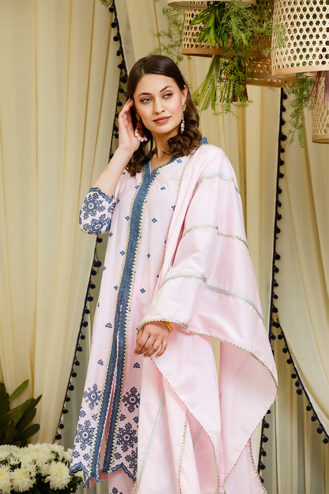 Ophellia Cotton Kurta with Palazzo Set
