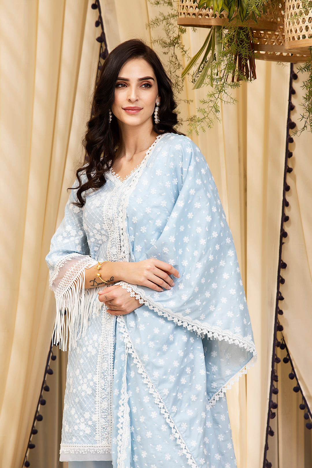 Lina Cotton Kurta with Palazzo Set