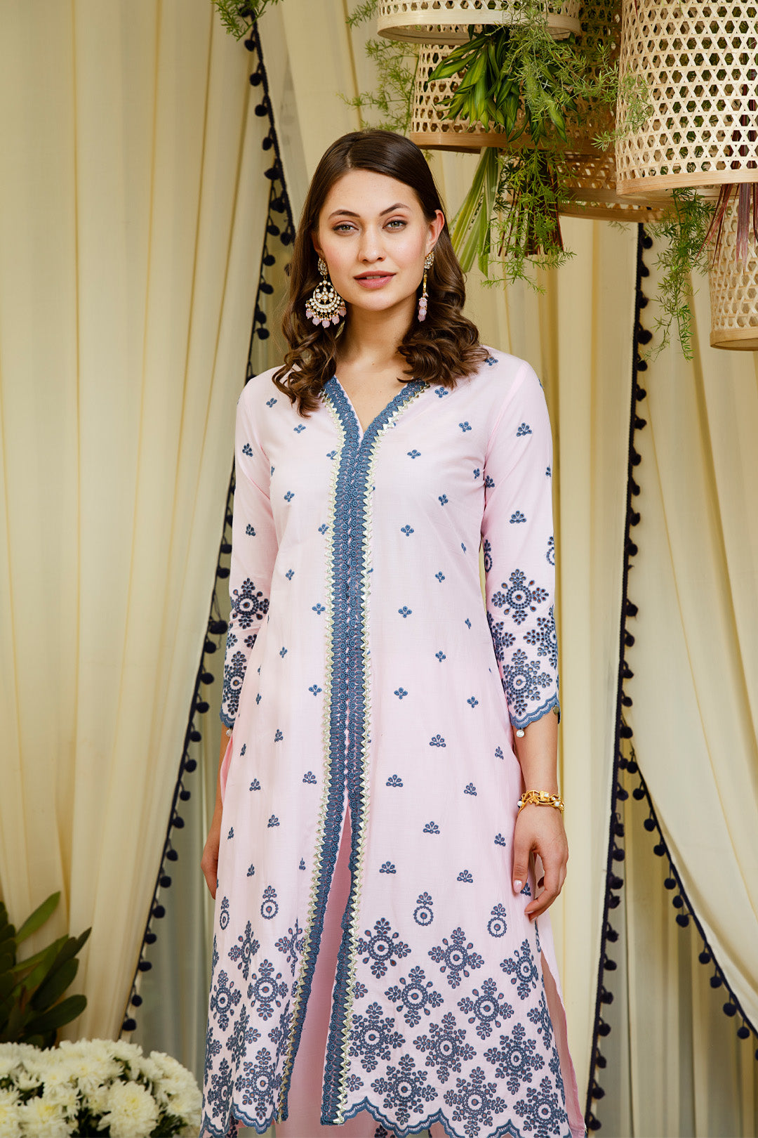 Ophellia Cotton Kurta with Palazzo Set