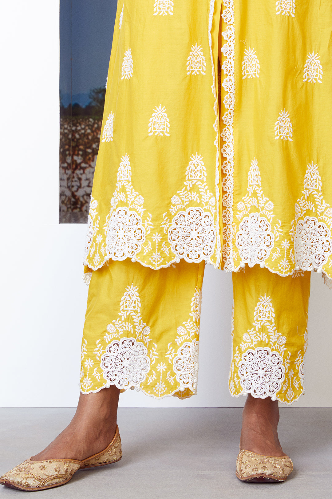 Oracle Cotton Mango Kurta with Palazzo Set