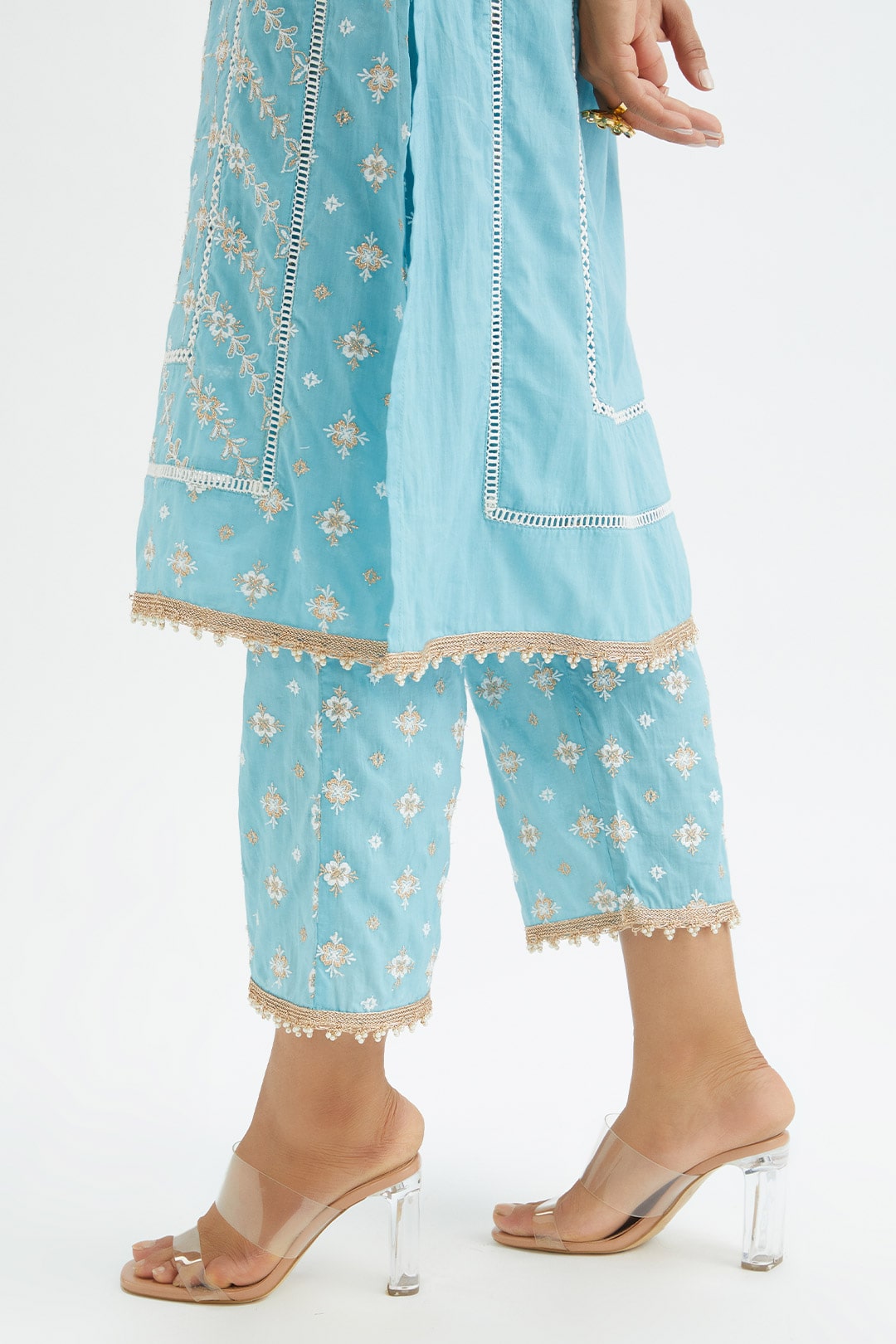 Pelican Cotton Blue Kurta Set