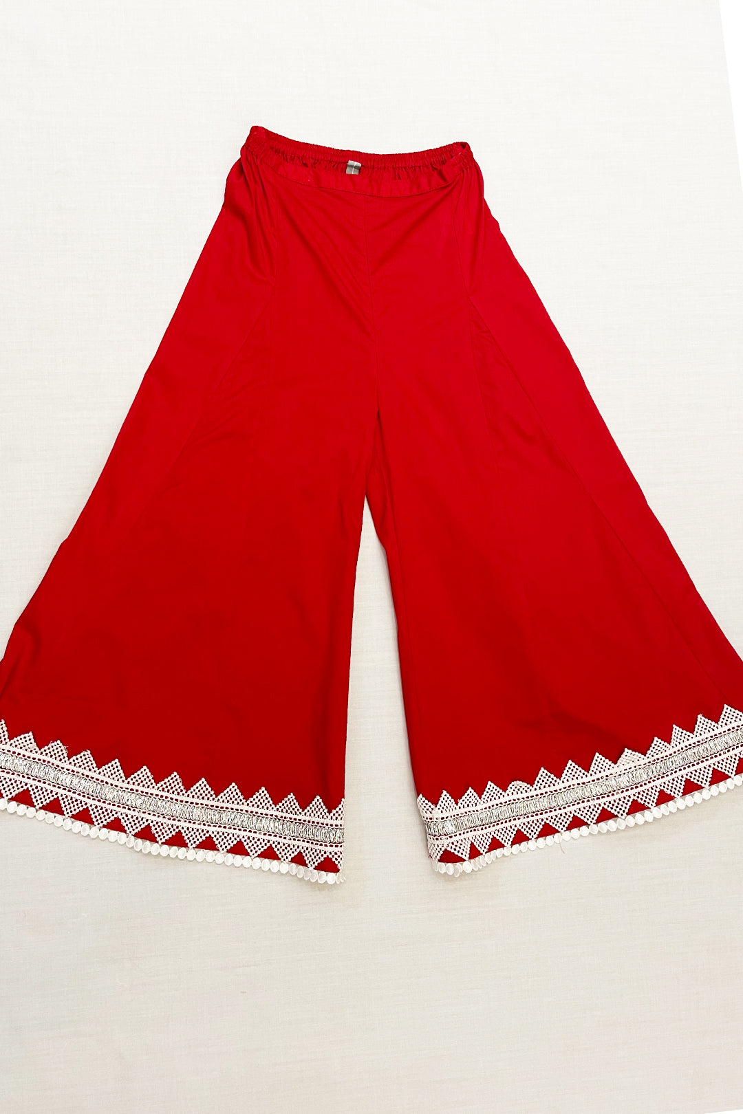 Figo Cotton Red Sharara Set