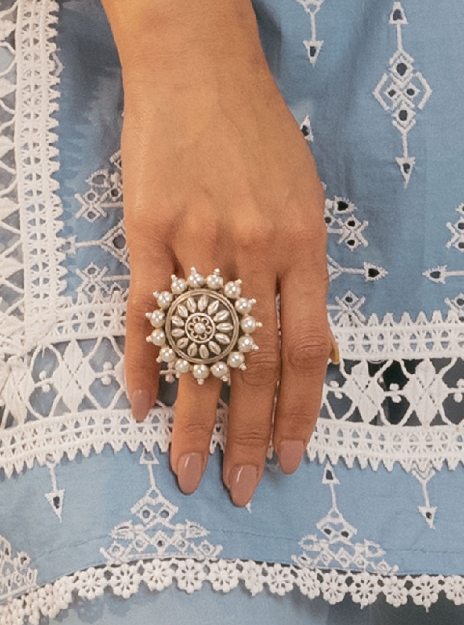 Pure Silver Sabani Ring
