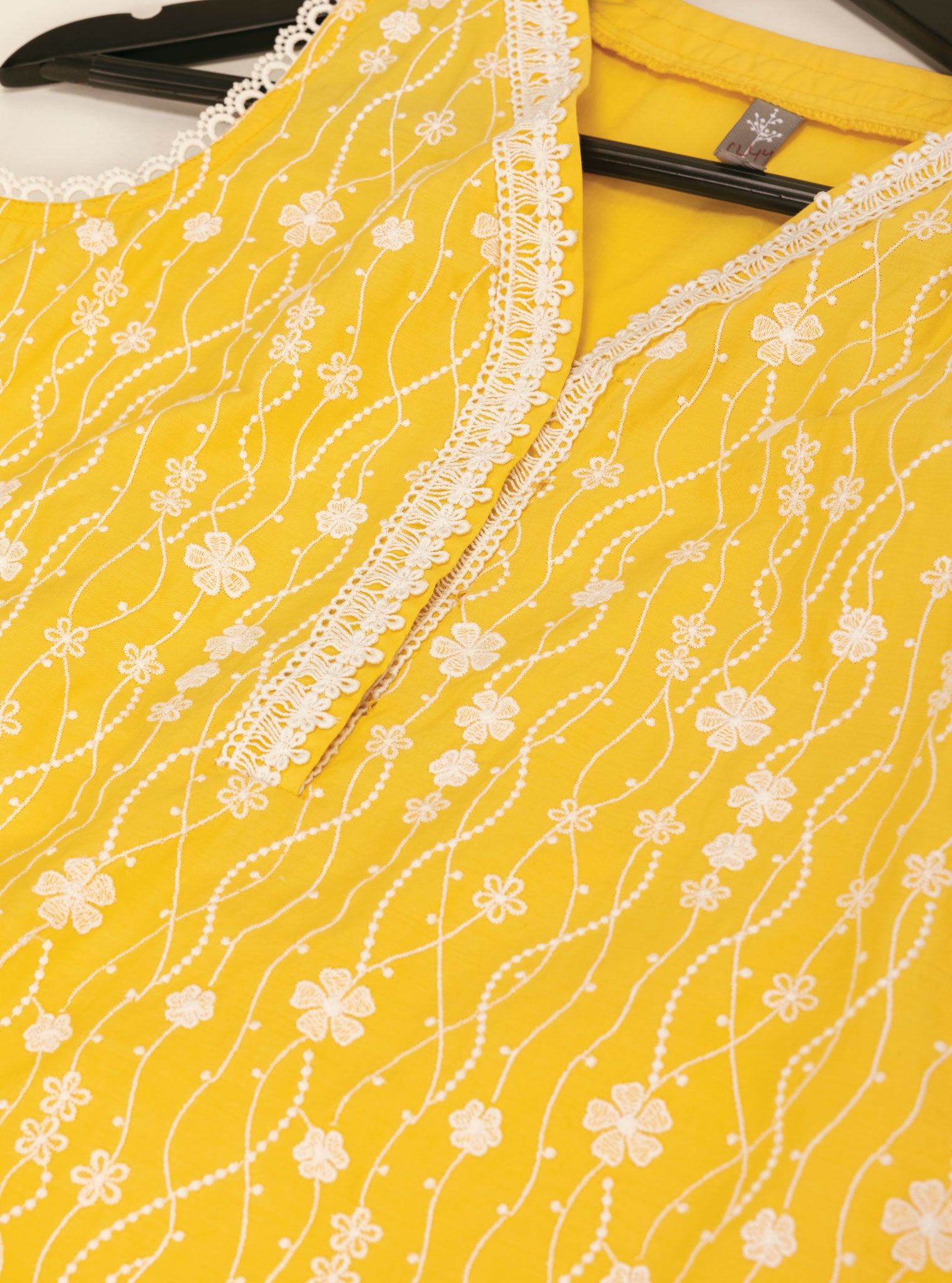 Seoni Cotton Yellow Kurta with Palazzo Set