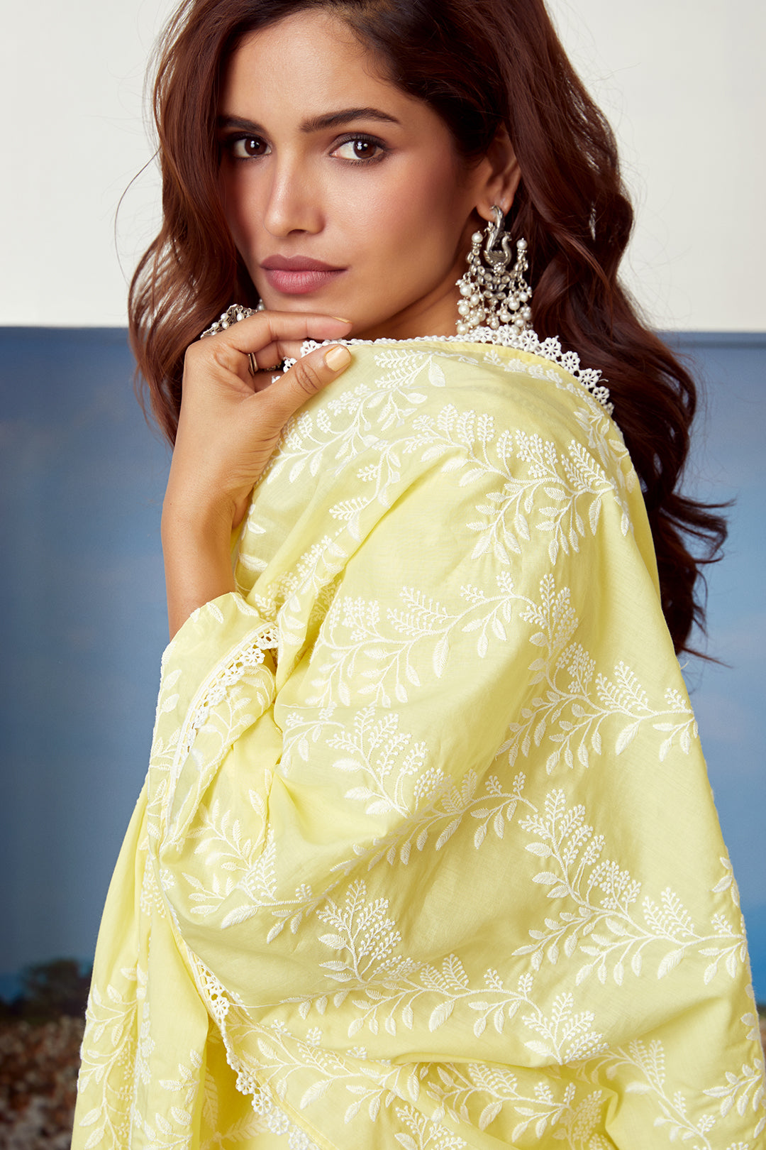 Dew Drop Cotton Light Yellow Kurta Set