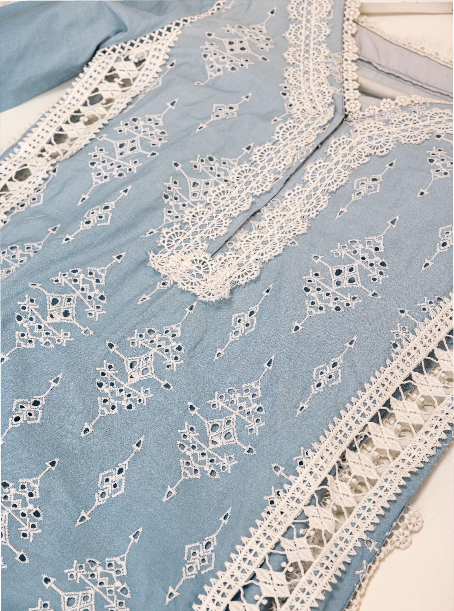 Suria Cotton Blue Kurta Set