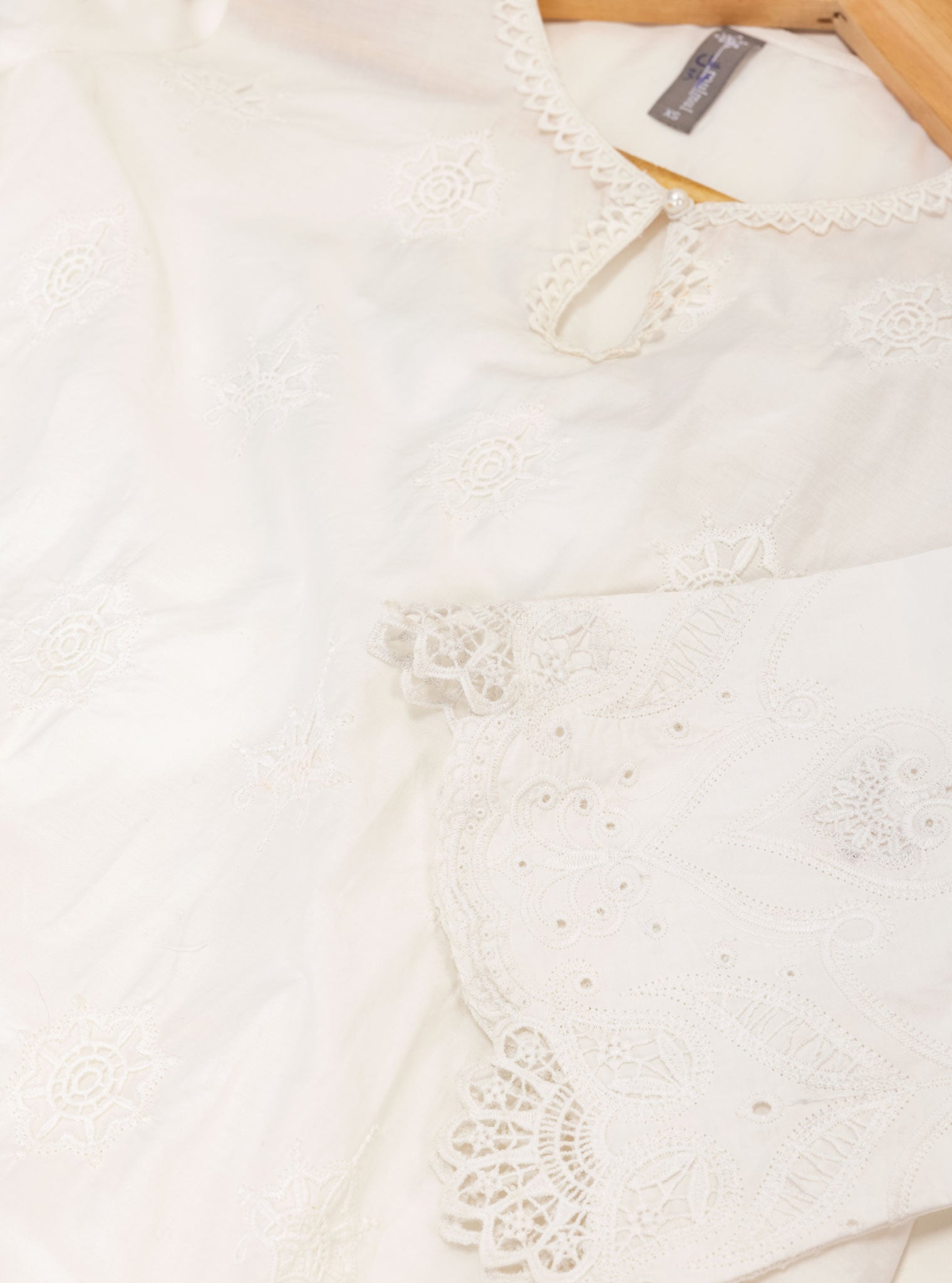 Mulmul Cotton Tia White Kurta
