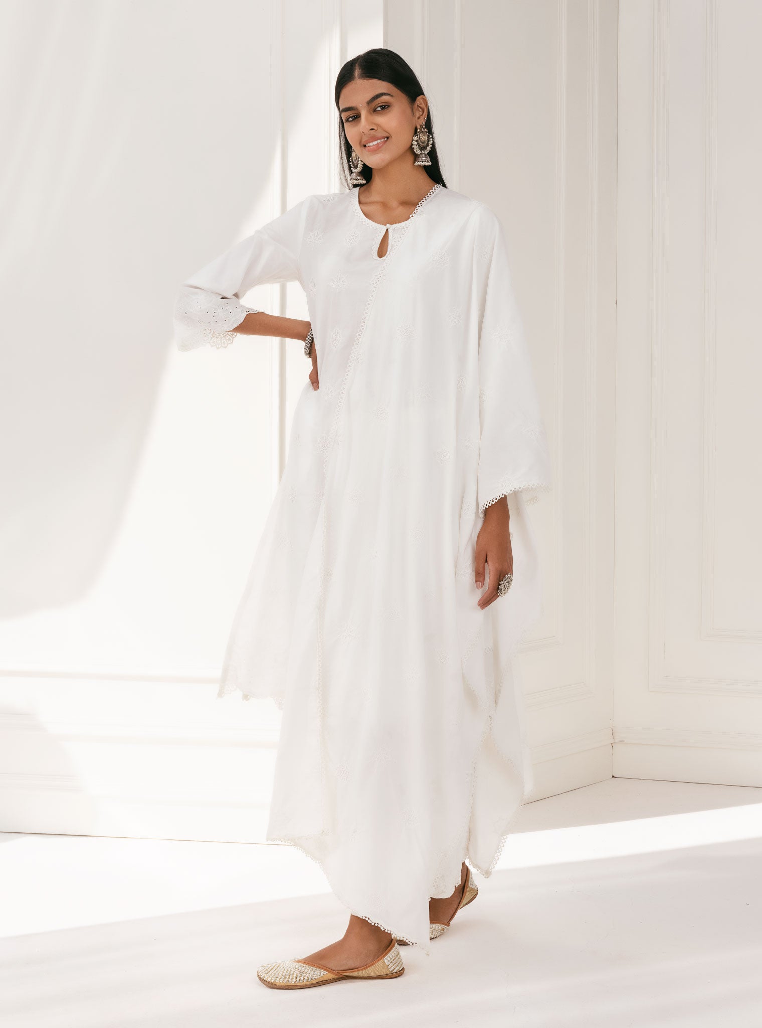 Mulmul Cotton Tia White Kurta