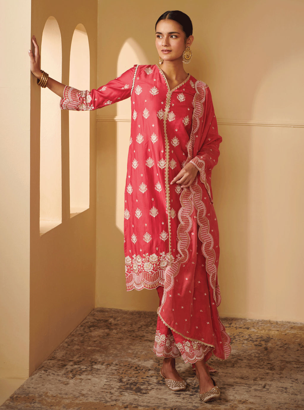 Mulmul Supima Cotton Sierra Fuchsia Pant main image 1