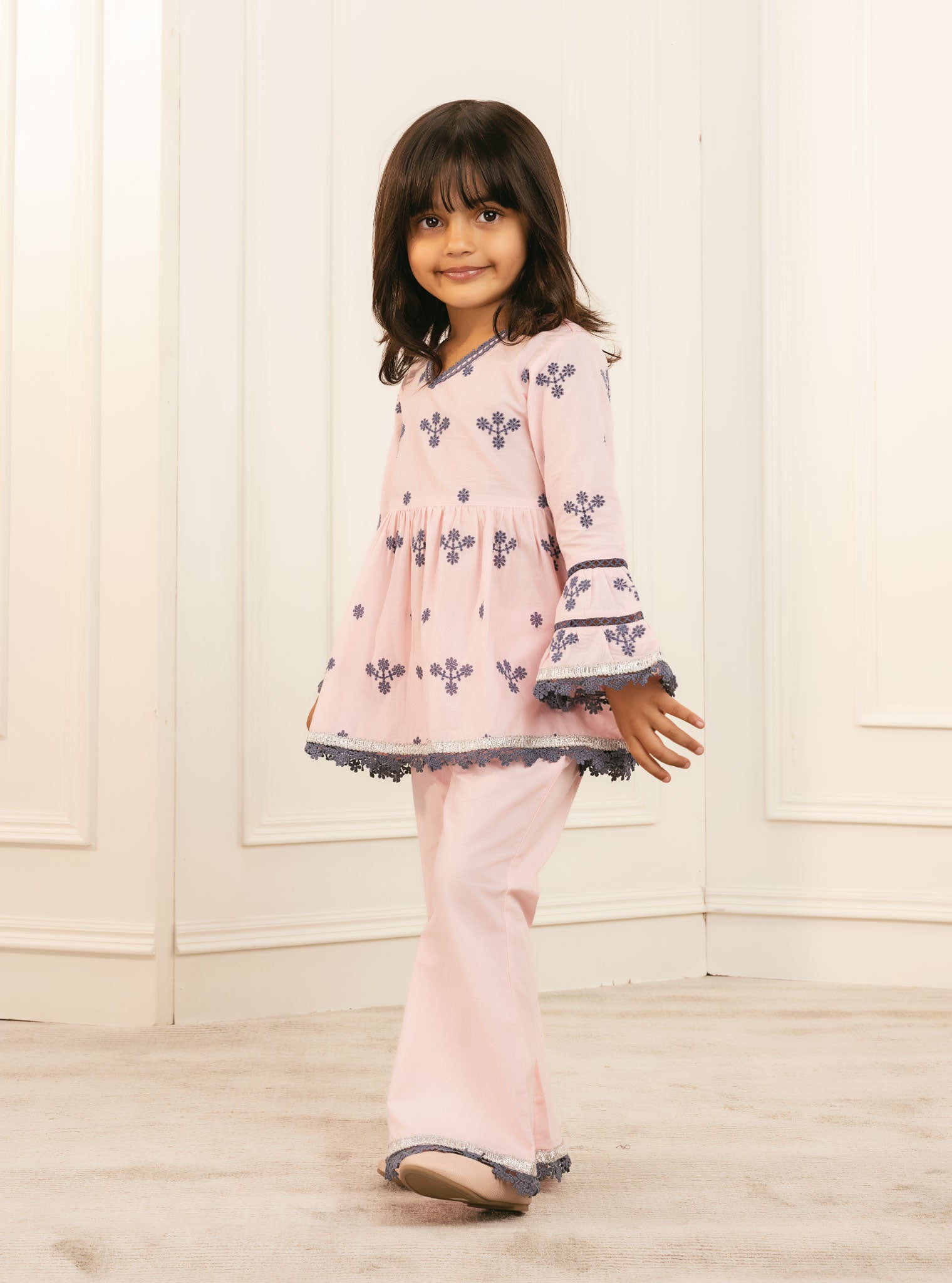 Bud Cotton Pink Kurta Set
