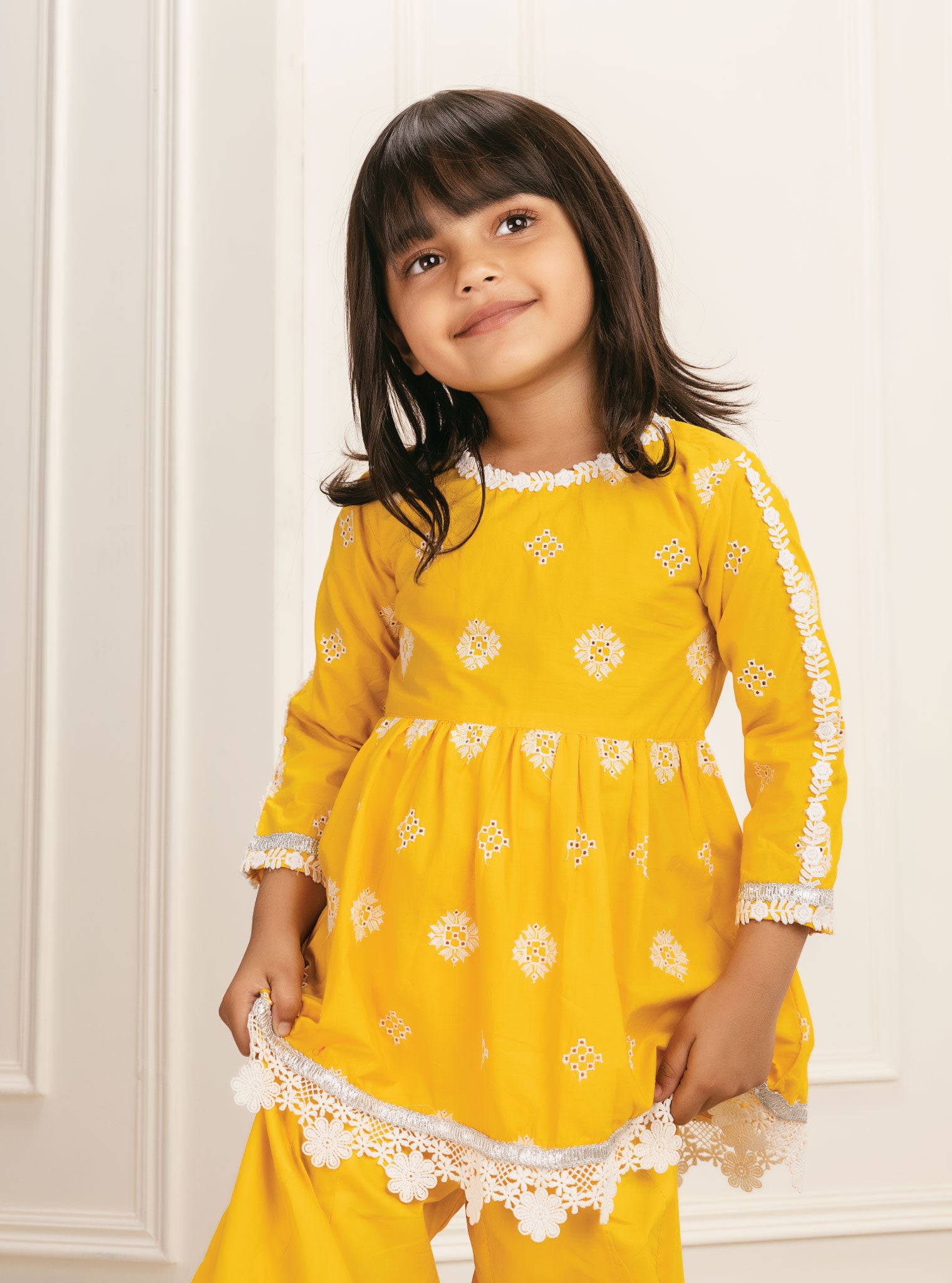 Jolie Cotton Mango Sharara Set
