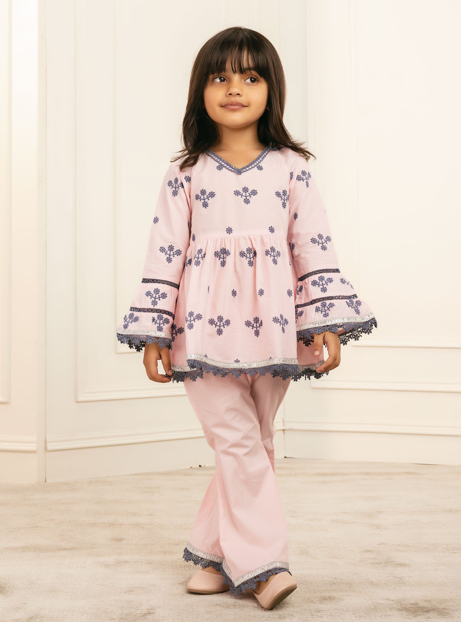 Bud Cotton Pink Kurta Set