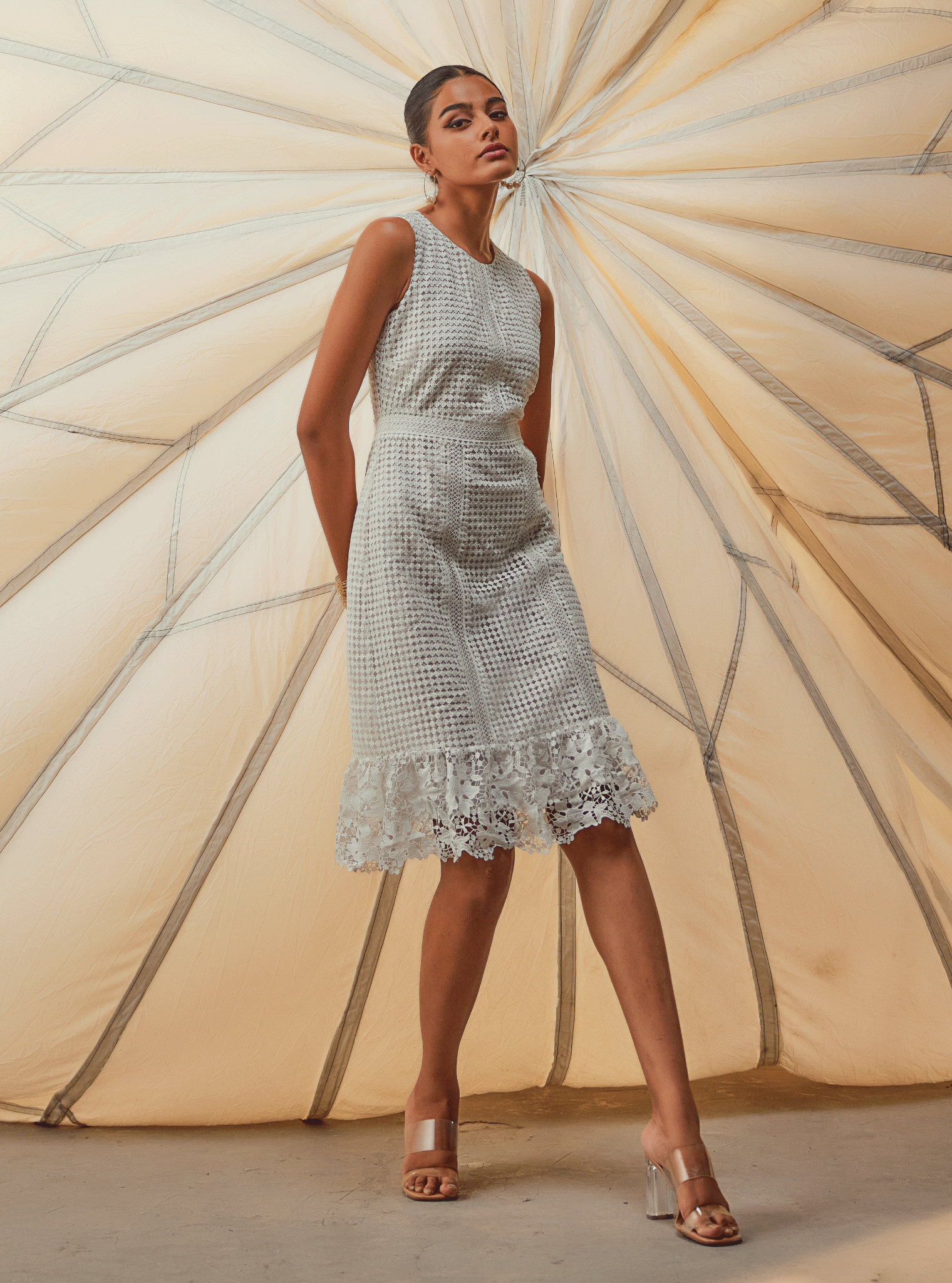Guipure Skye Cotton White Dress
