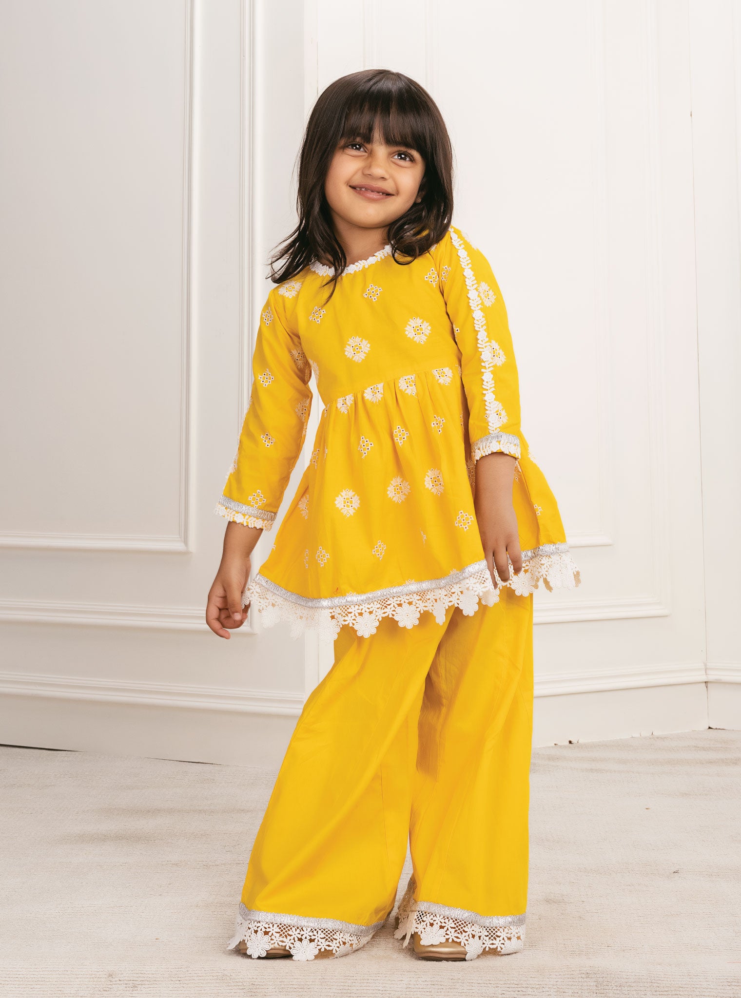 Jolie Cotton Mango Sharara Set