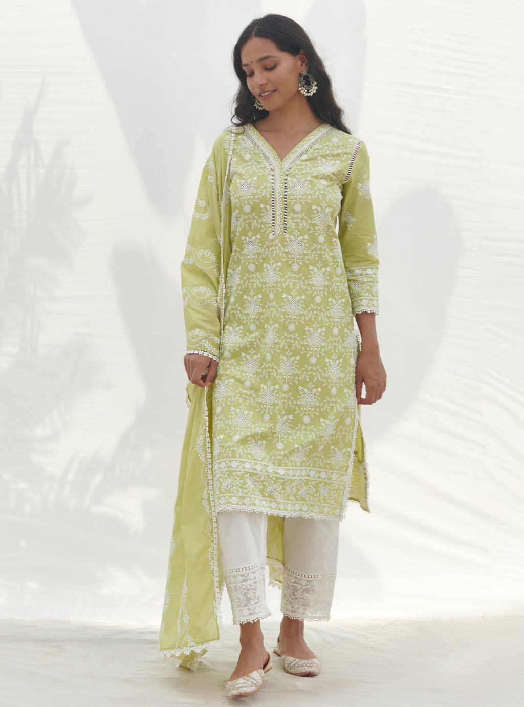 Mulmul Supima Cotton Marble Verona Blue kurta